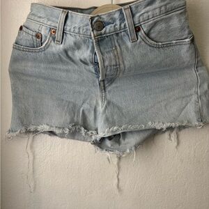 Light Blue Denim Women Shorts